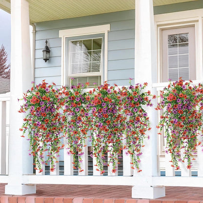 ⏳LAST DAY SPECIAL PRICE: 9.99!!🌷Outdoor cascading daisy and eucalyptus flowers – UV resistant