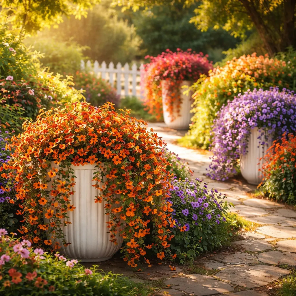 ⏳LAST DAY SPECIAL PRICE: 9.99!!🌷Outdoor cascading daisy and eucalyptus flowers – UV resistant