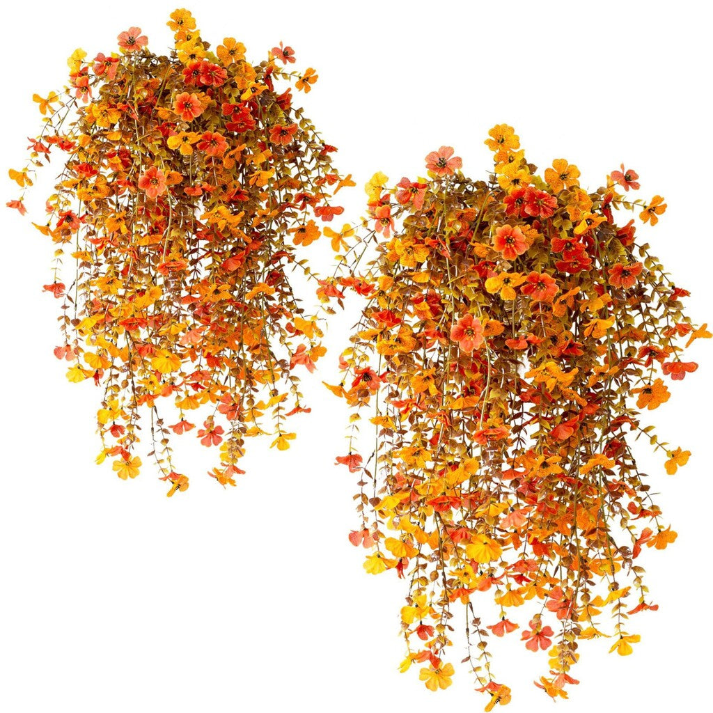 ⏳LAST DAY SPECIAL PRICE: 9.99!!🌷Outdoor cascading daisy and eucalyptus flowers – UV resistant