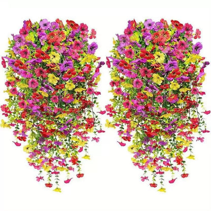 ⏳LAST DAY SPECIAL PRICE: 9.99!!🌷Outdoor cascading daisy and eucalyptus flowers – UV resistant