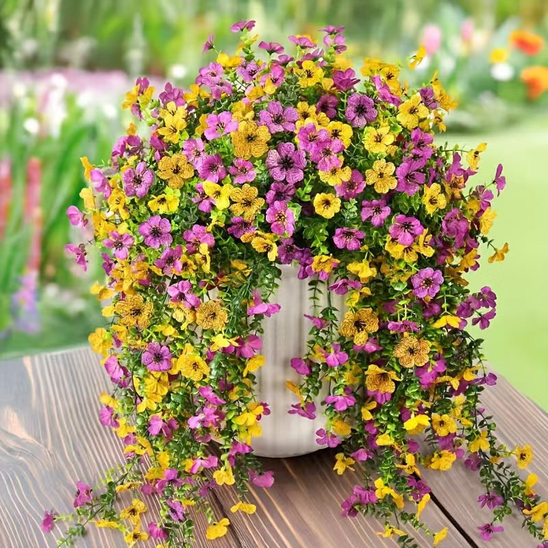 ⏳LAST DAY SPECIAL PRICE: 9.99!!🌷Outdoor cascading daisy and eucalyptus flowers – UV resistant