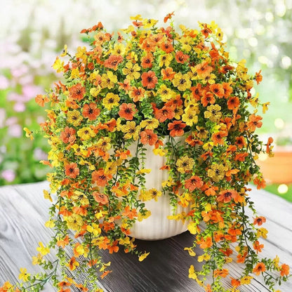 ⏳LAST DAY SPECIAL PRICE: 9.99!!🌷Outdoor cascading daisy and eucalyptus flowers – UV resistant