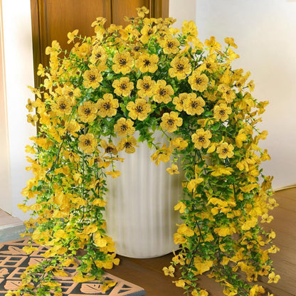 ⏳LAST DAY SPECIAL PRICE: 9.99!!🌷Outdoor cascading daisy and eucalyptus flowers – UV resistant