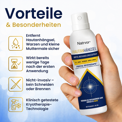 Natrvor® Hautanhängsel Kryo-Behandlungsspray Spray: Schnelle Entfernung von Warzen & Hornhaut – 7 Tage sichtbare Ergebnisse ✨