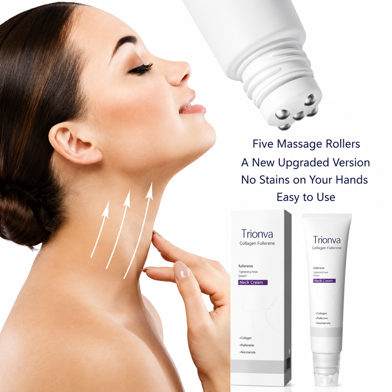 🥳2026 HOT SALE🥳💞Roller Massage Neck Cream Collagen & Hyaluronic Acid | Firms Neck 🧺 BUY 1 GET 1 FREE! 🧼
