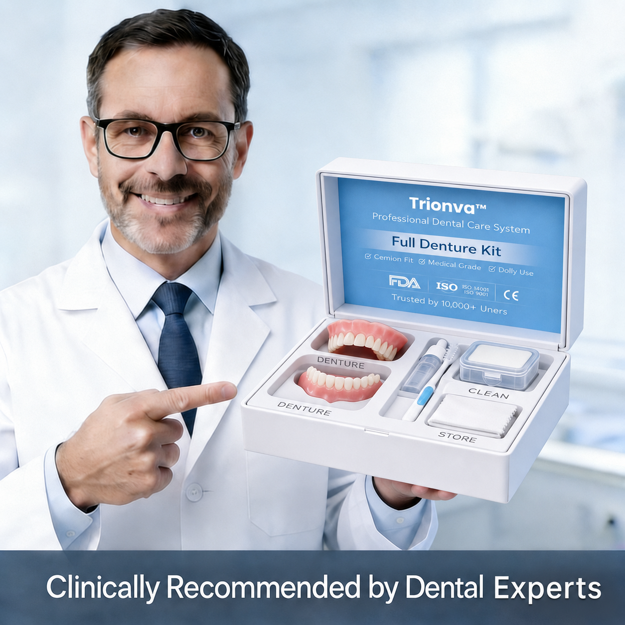 🏆Flash Sale 5K+ SOLD!✨Realistic Upper & Lower Dentures - Natural-Looking Teeth Replacement
