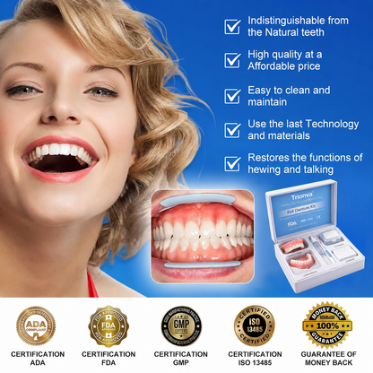 🏆Flash Sale 5K+ SOLD!✨Realistic Upper & Lower Dentures - Natural-Looking Teeth Replacement