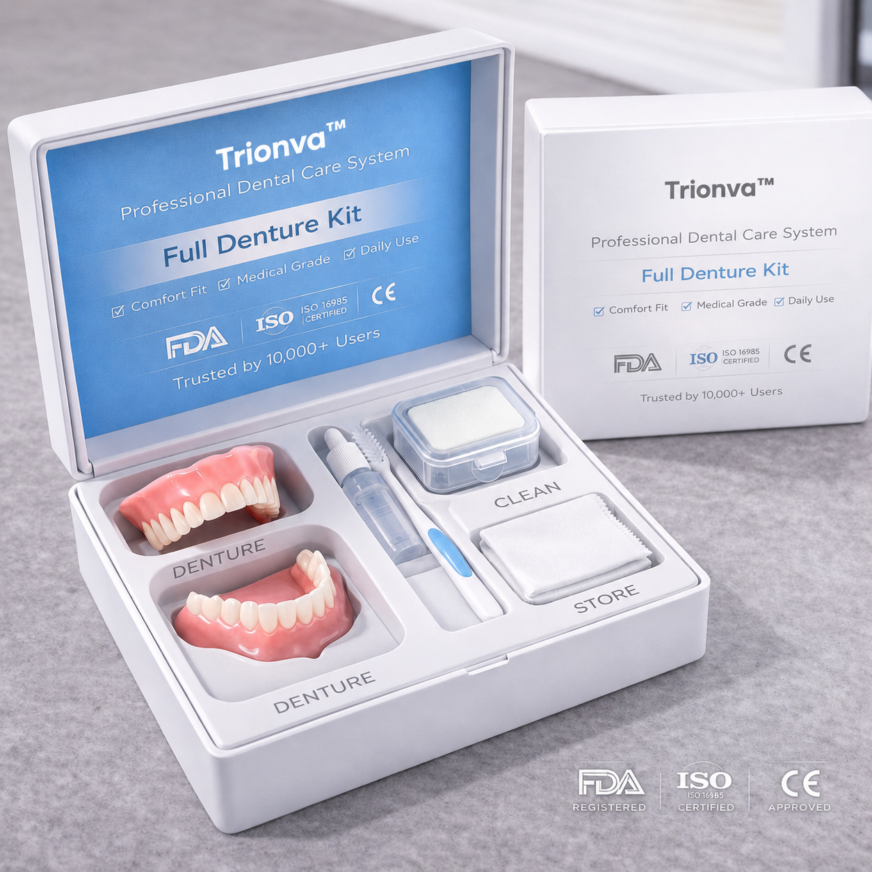 🏆Flash Sale 5K+ SOLD!✨Realistic Upper & Lower Dentures - Natural-Looking Teeth Replacement