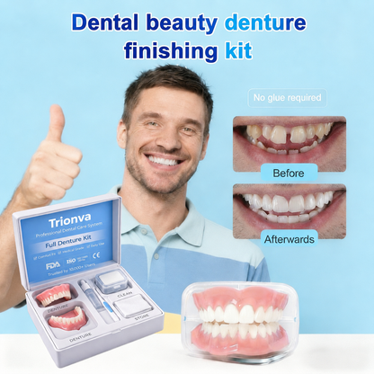 🏆Flash Sale 5K+ SOLD!✨Realistic Upper & Lower Dentures - Natural-Looking Teeth Replacement