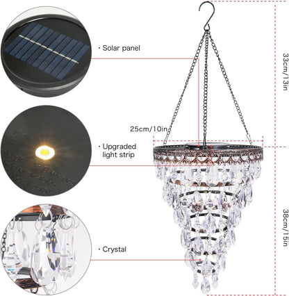 🔥LAST DAY 50% OFF - ✨ Solar-Powered Crystal Chandelier – Add Magic to Your Nights