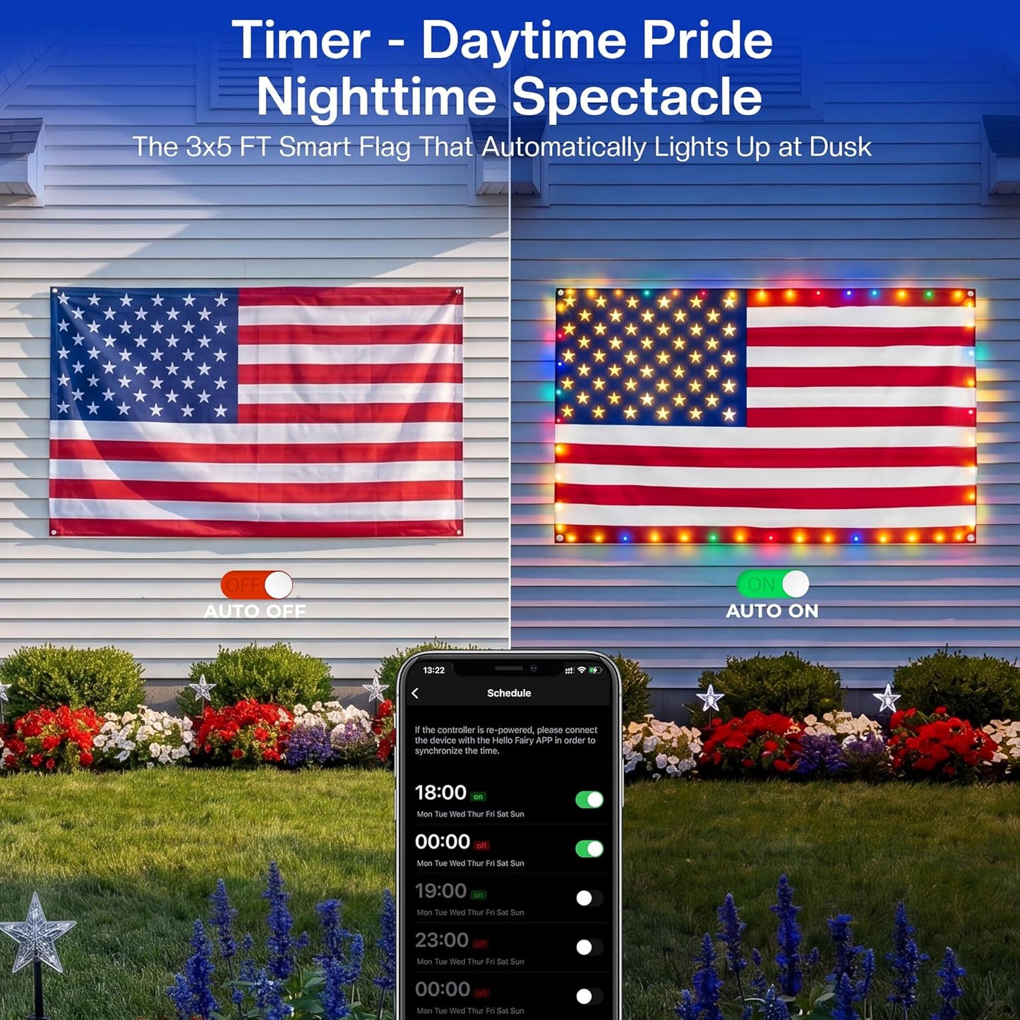 3x5 FT EMBROIDERED AMERICAN FLAG - The 250th anniversary of American independence
