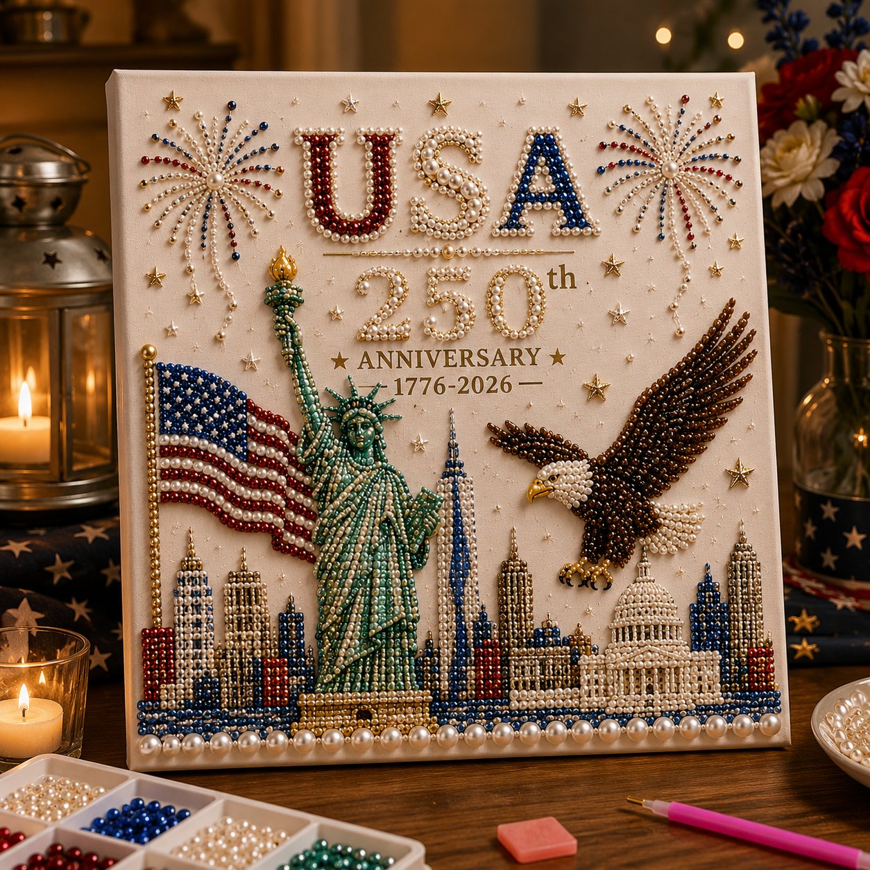 ✨🇺🇸 USA 250th Anniversary DIY Pearl Painting Kit