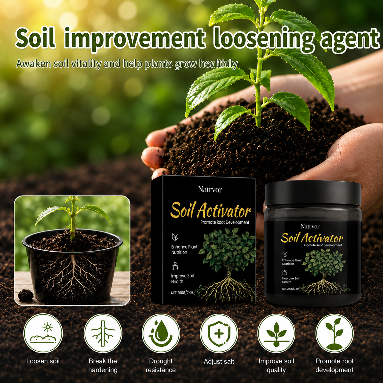 🌿Organic Soil Pro Activator🪴 Garden Secret Loved by 75K+ Plant Owners-EQ