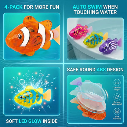 LED Auto Swimming Electronic Pet Fish Bath Toy