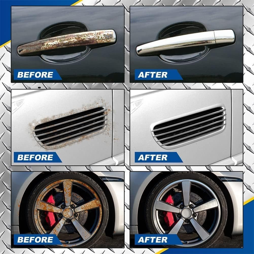 🚘Iron Eraser Spray – 💪🏼Heavy-Duty Iron Remover For Wheel &amp; Paint🏁 | Aluminum-Safe No Damage Restore Gloss✨