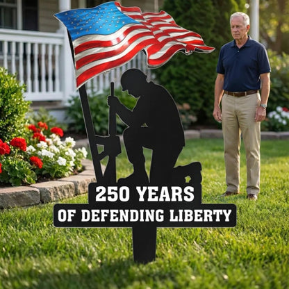 🥇  250 Years of Defending Liberty Metal Garden Stake