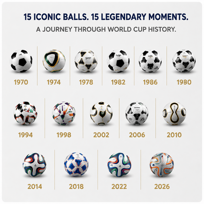 🏆Flash Sale 5K+ SOLD!⚽15 Pcs Classic Football Collectible Gift Sets from 1970 to 2026 Football Cup