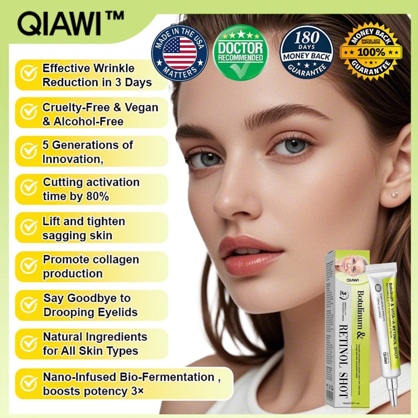 🔥 FLASH SALE 70% OFF | QIAWI™ Wrinkle Lift & Firming Cream