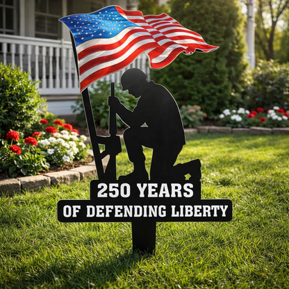 🥇  250 Years of Defending Liberty Metal Garden Stake