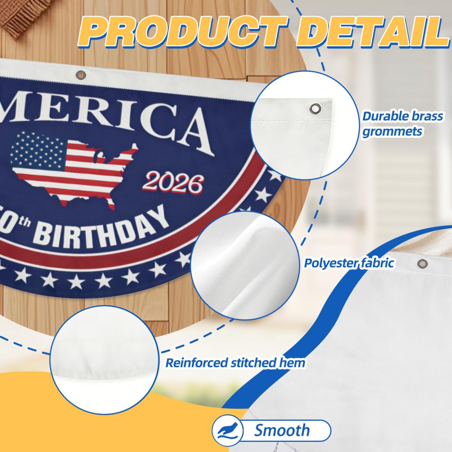 250th Anniversary USA Fan Flag