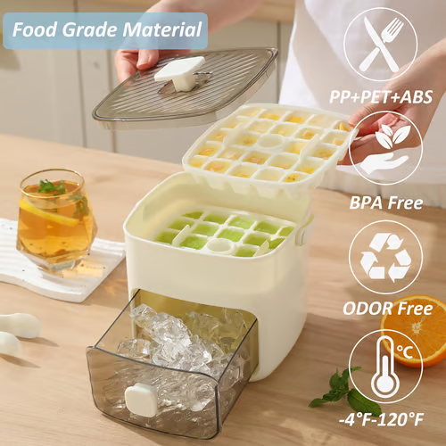 ✨Portable One-Touch Ice Release Tray with Lid & Storage Box