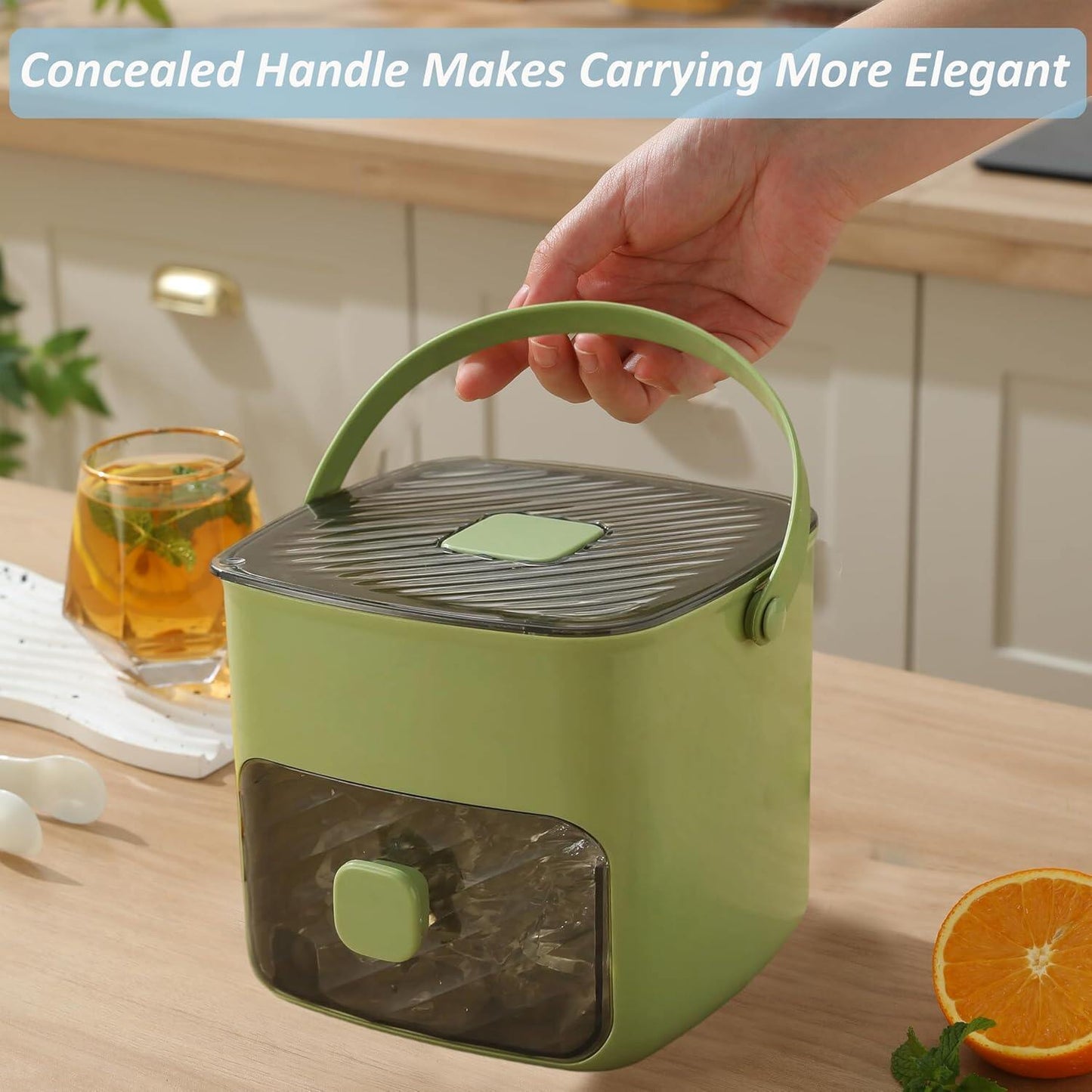 ✨Portable One-Touch Ice Release Tray with Lid & Storage Box