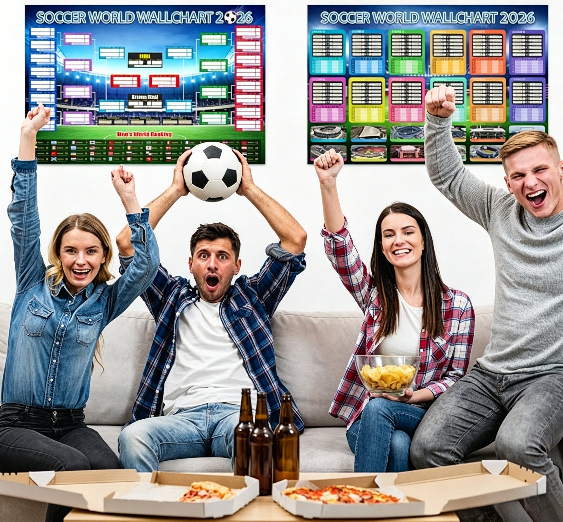 🔥Last Day: Buy 2 Get 1 Free - 🗓️ ⚽ 2026 World Cup Poster Set|Group Stage & Knockout Posters (23.6” x 35.4”)