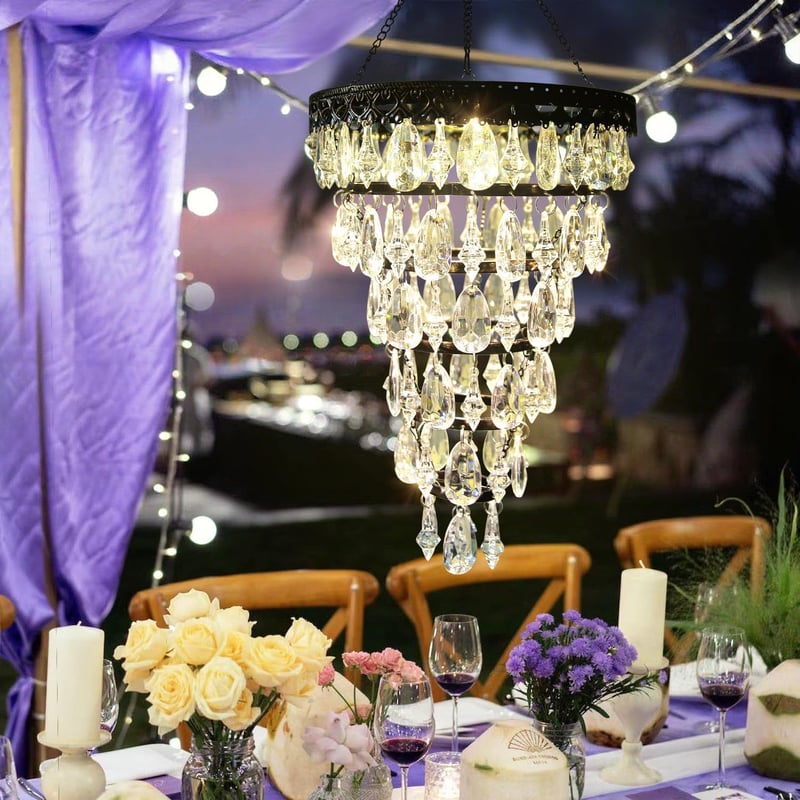 🔥LAST DAY 50% OFF - ✨ Solar-Powered Crystal Chandelier – Add Magic to Your Nights