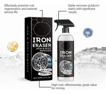 🚘Iron Eraser Spray – 💪🏼Heavy-Duty Iron Remover For Wheel &amp; Paint🏁 | Aluminum-Safe No Damage Restore Gloss✨