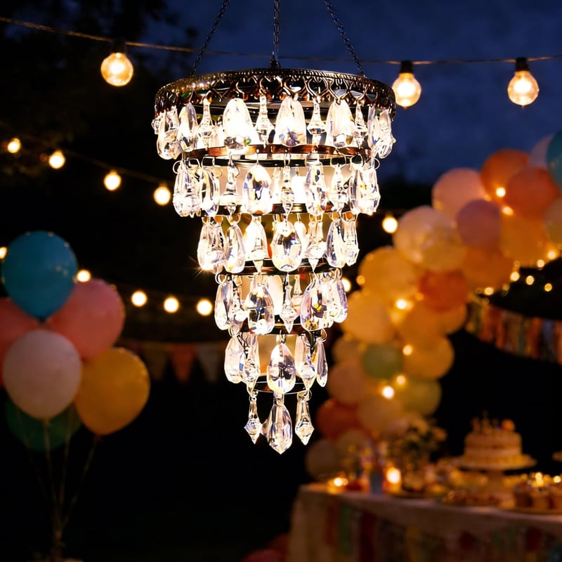 🔥LAST DAY 50% OFF - ✨ Solar-Powered Crystal Chandelier – Add Magic to Your Nights
