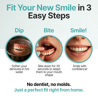 🏆Flash Sale 5K+ SOLD!✨Realistic Upper & Lower Dentures - Natural-Looking Teeth Replacement