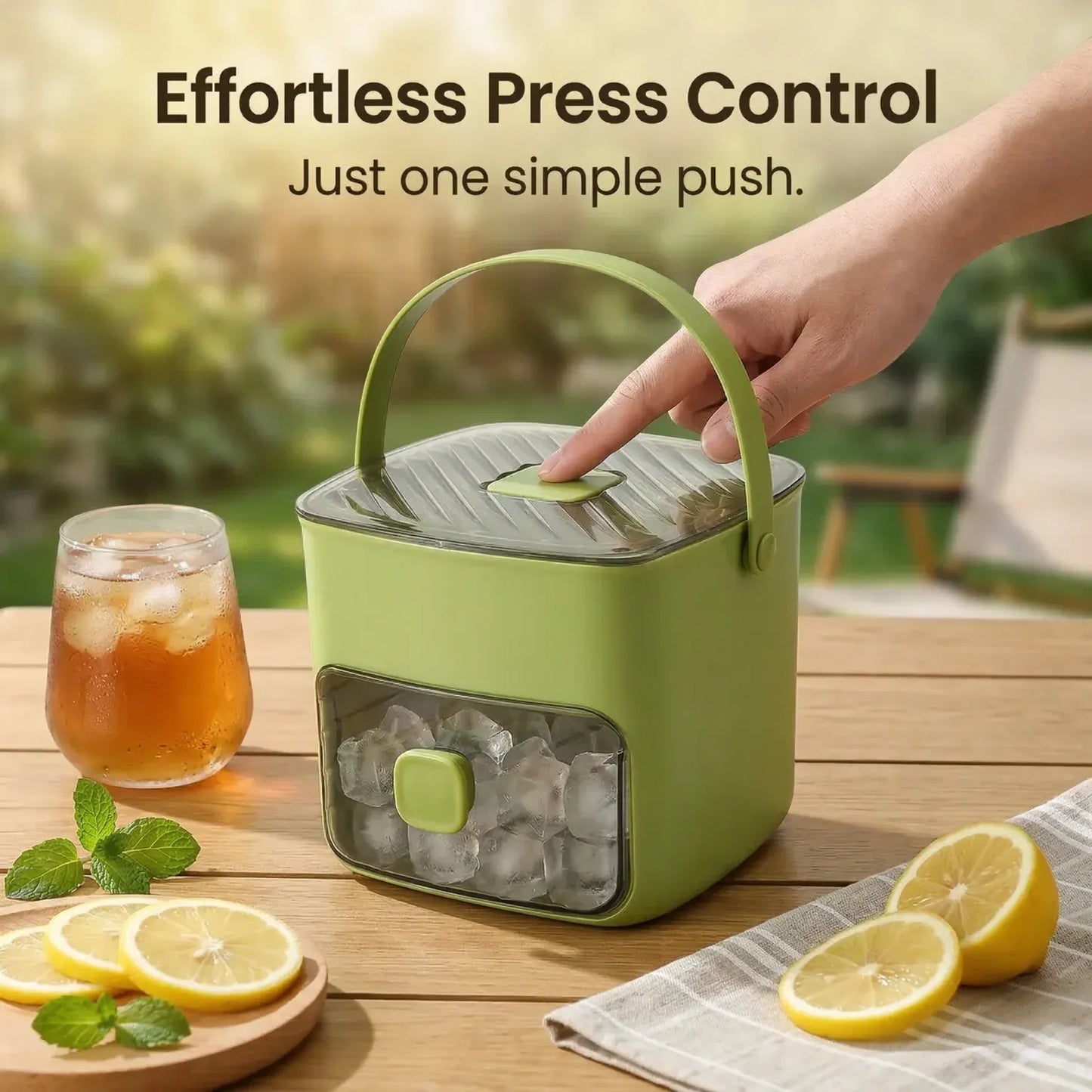 ✨Portable One-Touch Ice Release Tray with Lid & Storage Box