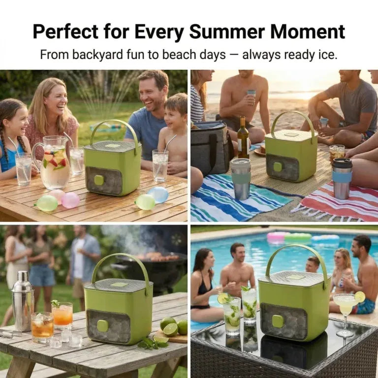 ✨Portable One-Touch Ice Release Tray with Lid & Storage Box